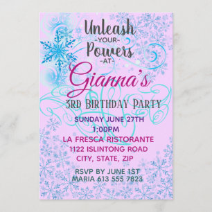 Convite Magia de Neve Congelante