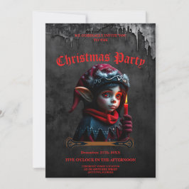 Convite Magia do elfo gótico debaixo da lua de cheio.