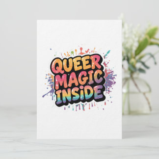 Convite Magia Queer Por Dentro Design de Citação de Orgulh