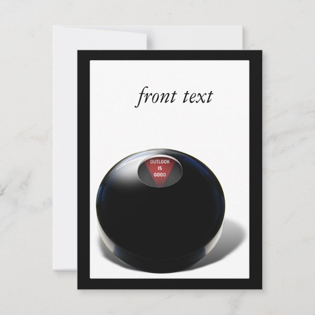 Convite Magic 8 Ball diz: "O Outlook é bom!" (Frente)