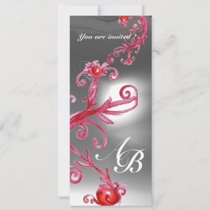Convite MAGIC BERRIES 4,MONOGRAM Red Crystal