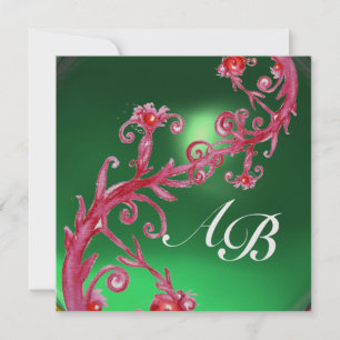 Convite MAGIC BERRIES 4,MONOGRAM Red Jade ice