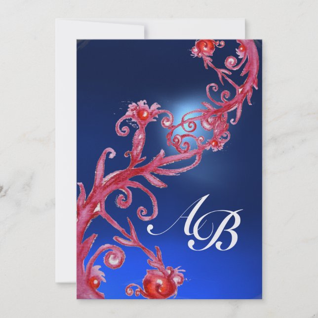 Convite MAGIC BERRIES 4,MONOGRAM Red Sphire ice (Frente)