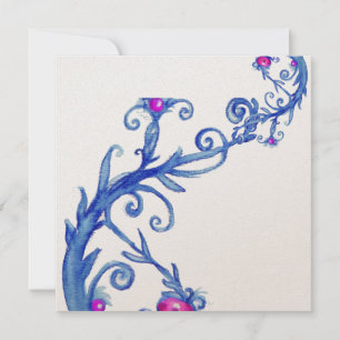 Convite MAGIC BERRIES, ouro metálico branco roxo