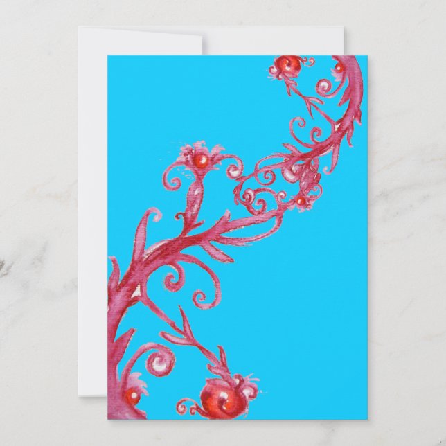 Convite MAGIC BERRIES, Red Blu (Frente)