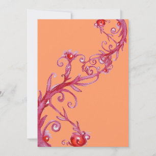 Convite MAGIC BERRIES, rosa vermelho