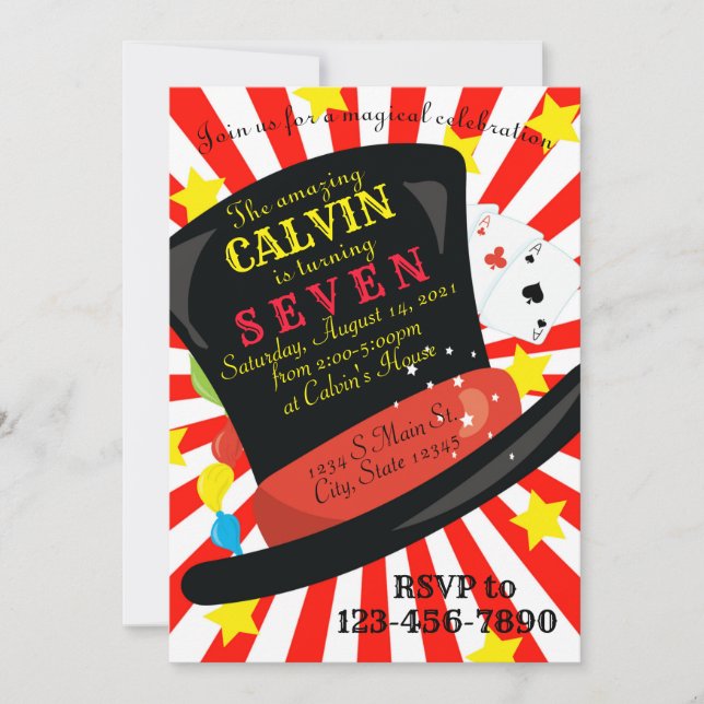 Convite Magic Birthday (Frente)