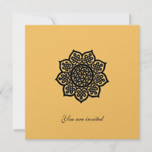 Convite MAGIC EVENT - papel de ouro metálico