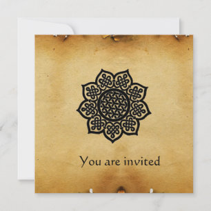 Convite MAGIC EVENT - papel de ouro metálico