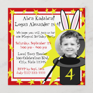 Convite Magic Me Birthday