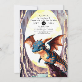 Convite Magic Pastel Dragon Aniversário