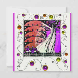 Convite MÁGICA DO PRIMAVERA violeta-escuro