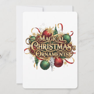 Convite Magical Christmas Wreath & Candles Holiday Car