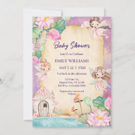 Convite Magical Fairy Garden Baby Shower