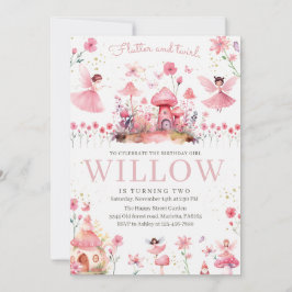 Convite Magical Fairy Invitation for Birthday Tea Party 