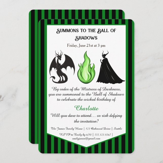 Convite Magical & Mysterious Kids BirthdayParty Invitation (Frente/Verso)