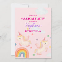 Convite Magical Unicorn Dreamland