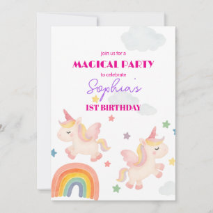 Convite Magical Unicorn Dreamland