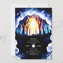 Mágico Aniversário no Bosque de Aquarela