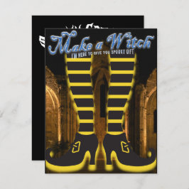 Convite Mágico bruxa Mikitiez Halloween fullmoon