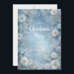 Convite Mágico Casamento de Inverno com Flores Brancas Gea<br><div class="desc">Capture a serenidade de tirar o fôlego de um país das maravilhas de inverno com este convite de casamento requintado! Este design é pura magia e romance, transportando seus convidados para um mundo de luz e gelo. Todo o cartão apresenta uma suave clareira central com uma mistura etérea de azul...</div>