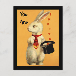 Convite mágico do coelho & do chapéu alto da