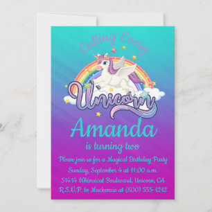 Convite Mágico e Fantástico de 2º Aniversário do U