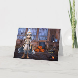 Convite Mágico para Festa de Halloween. Cartão