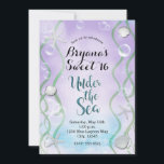 Convite Mágico Sob A Lavanda Do Mar Doce 16 Aniversário<br><div class="desc">Isso pode ser personalizado para qualquer evento.</div>