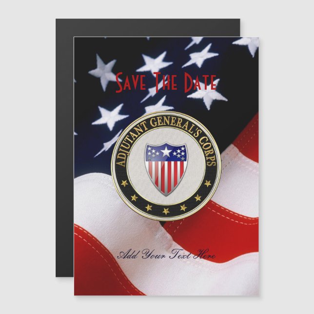 Convite Magnético [100] Insignia da Ramificação da General do Corpo  (Frente/Verso)