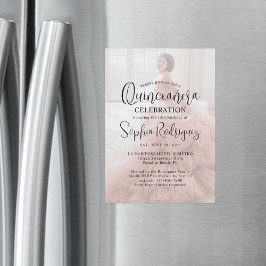 Convite Magnético 15 de Aniversário do Modern Quinceañera Photo Over