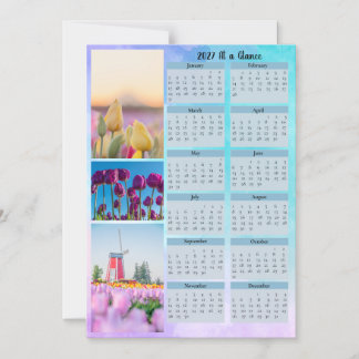 Convite Magnético 3 Calendário de Tulipas Imagem Geral