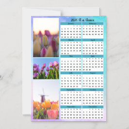 Convite Magnético 3 Calendário de Tulipas Imagem Geral