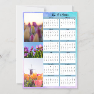 Convite Magnético 3 Calendário de Tulipas Imagem Geral