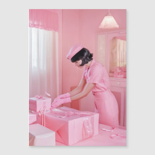 Convite Magnético A Arte da Maçã Rosa