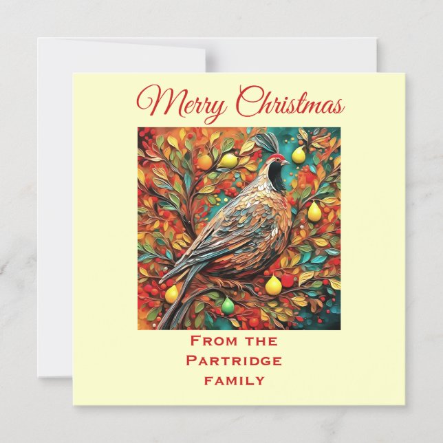Convite Magnético A Partridge In A Pear Tree (Frente)