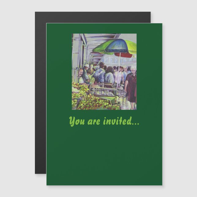 Convite Magnético A Pizza de Maçã requer Maçãs (Frente/Verso)