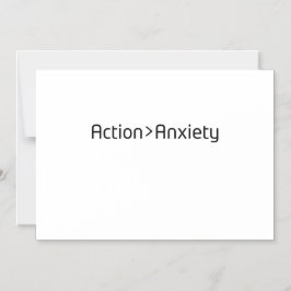 Convite Magnético Action Over Anxiety Minimalist Magnetic Card