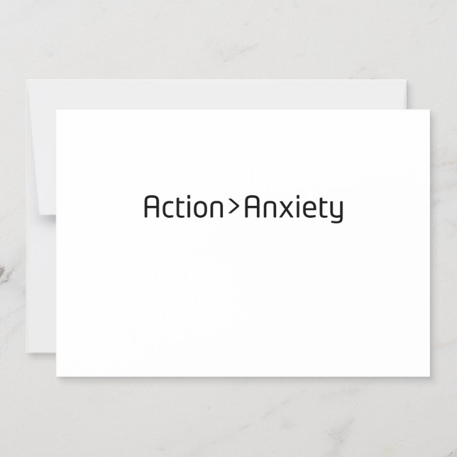 Convite Magnético Action Over Anxiety Minimalist Magnetic Card (Frente)