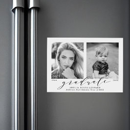 Convite Magnético Agora e Depois 2 Graduação de Fotos