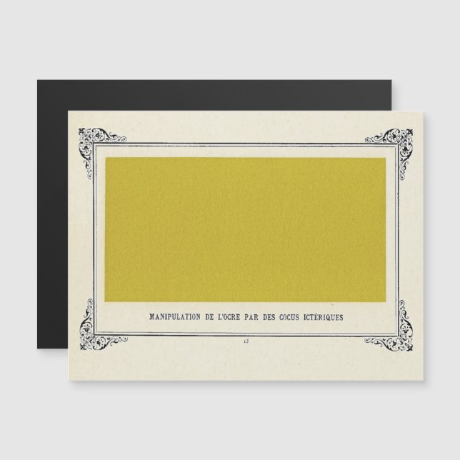 Convite Magnético Alphonse Allais, April Fools, Yellow, Abstrato Art (Frente/Verso)