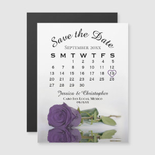 Convite Magnético Ametist Purple Rosa Salve o Magnet do Calendário d