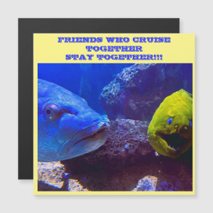 CONVITE MAGNÉTICO AMIGOS QUE CRUZEM JUNTOS COM MAGNET DE PORTA