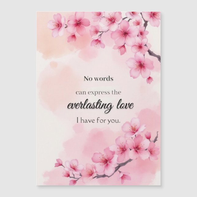 Convite Magnético Aniversário de Casamento Sensível em aquarelas (Frente)