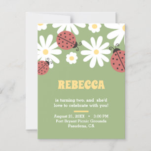 Convite Magnético Aniversário floral personalizado