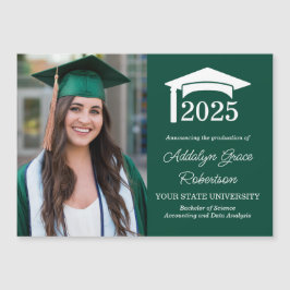 Convite Magnético Anúncio de Conclusão de Curso com Foto da Green Co