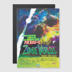 Convite Magnético Anúncio de Filme de Horror Sci-Fi, Mundos Zombie