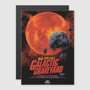 Convite Magnético Anúncio de Filme de Horror SciFi, Cemitério Galáti