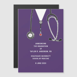 Convite Magnético Anúncio de Formatura da Faculdade de Medicina