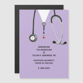 Convite Magnético Anúncio de Formatura da Faculdade de Medicina